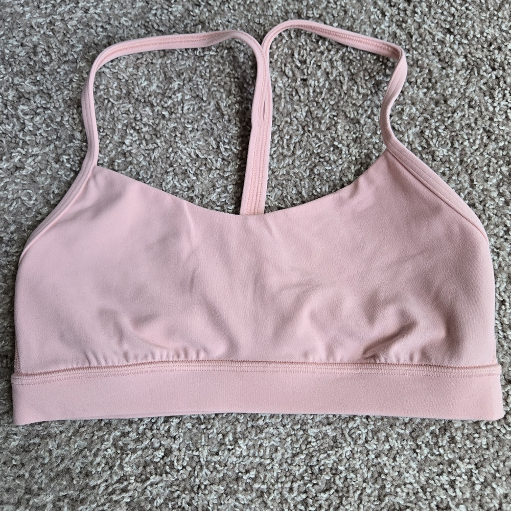 Lululemon flow y bra 6 dew pink